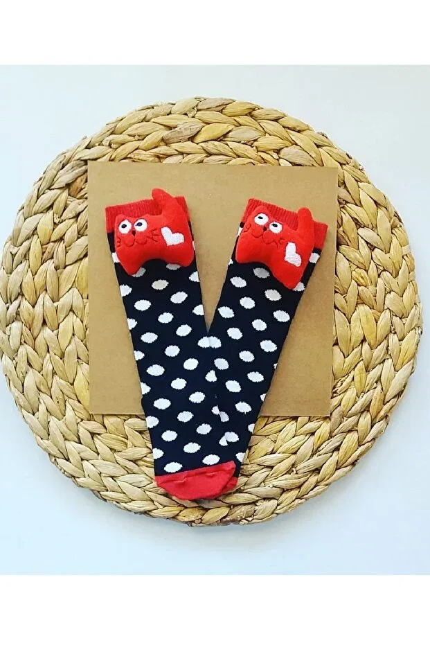Детские гольфы с принтом Panowill Design, Black Polka Dot