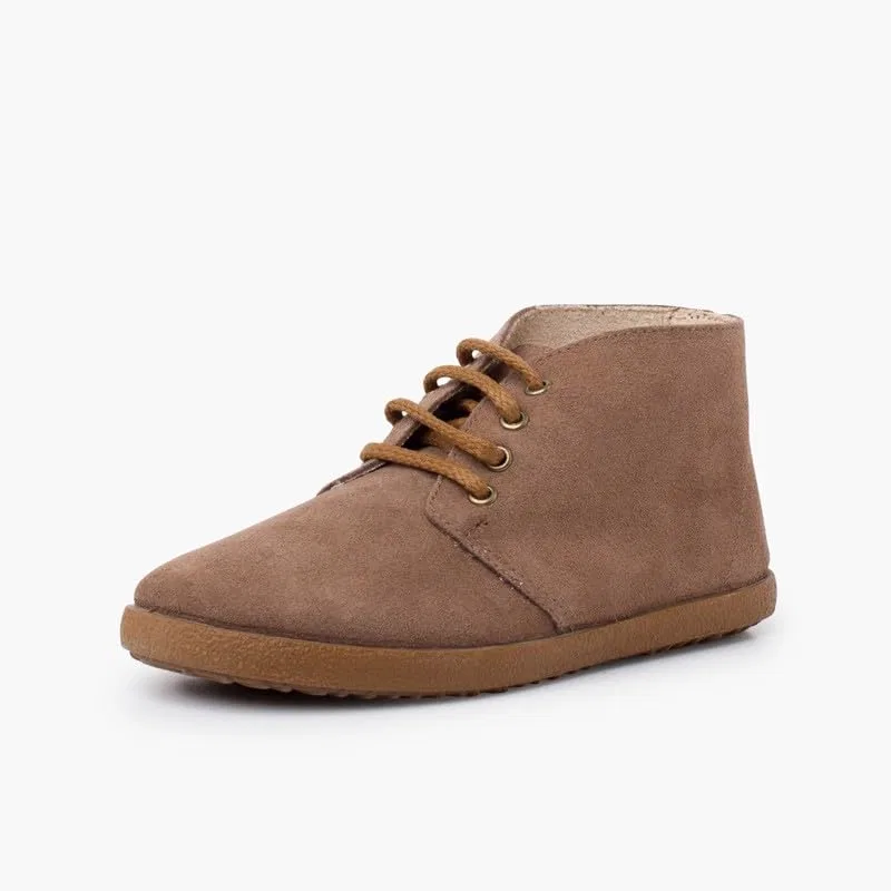 Детские ботинки для мальчиков с контрастными деталями Pisamonas Stivaletto Stile Safari A Contrasto, Light Brown — фото 2