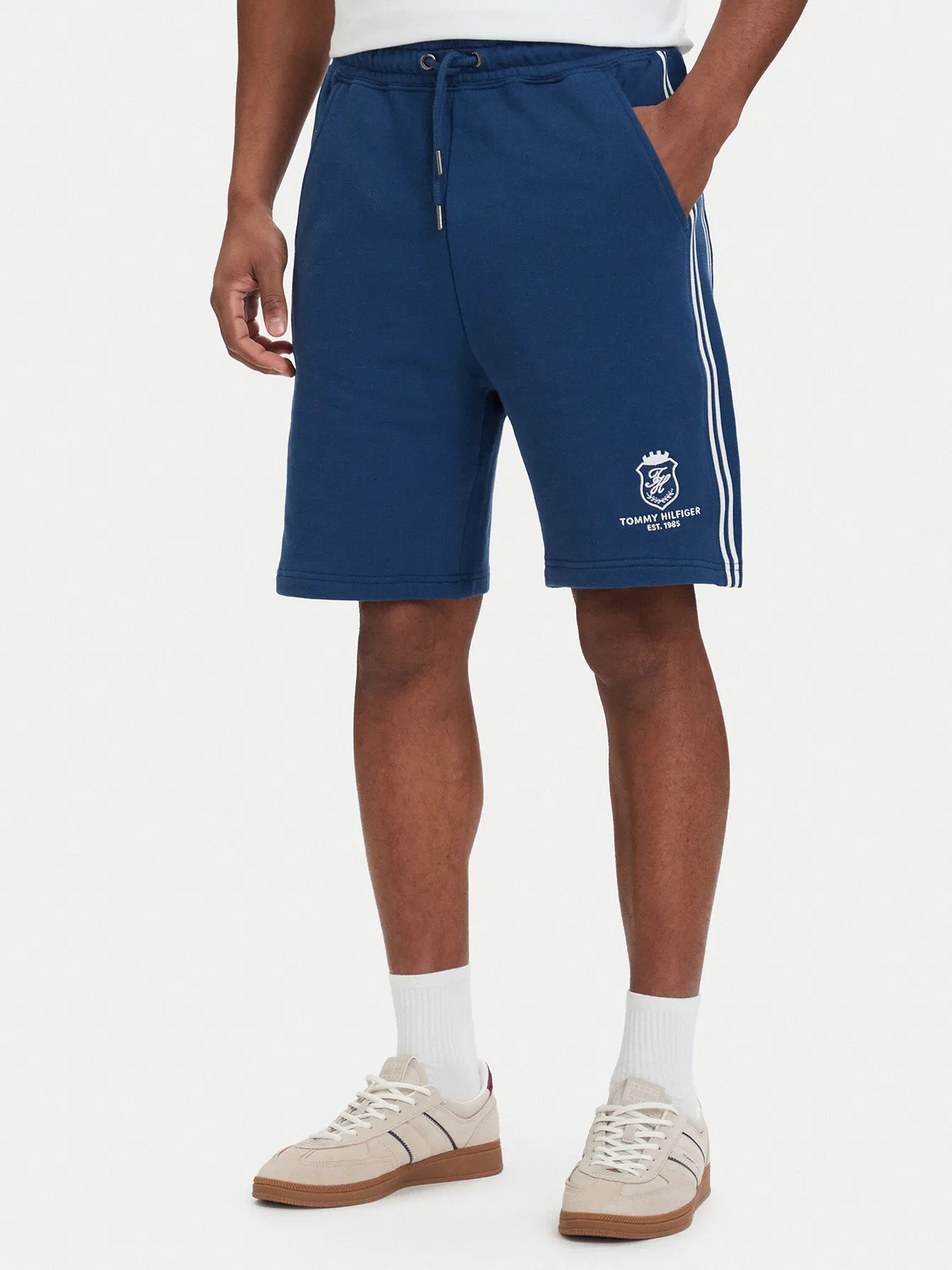 Мужские спортивные шорты свободного кроя Crest Embroidery Tommy Hilfiger, синий