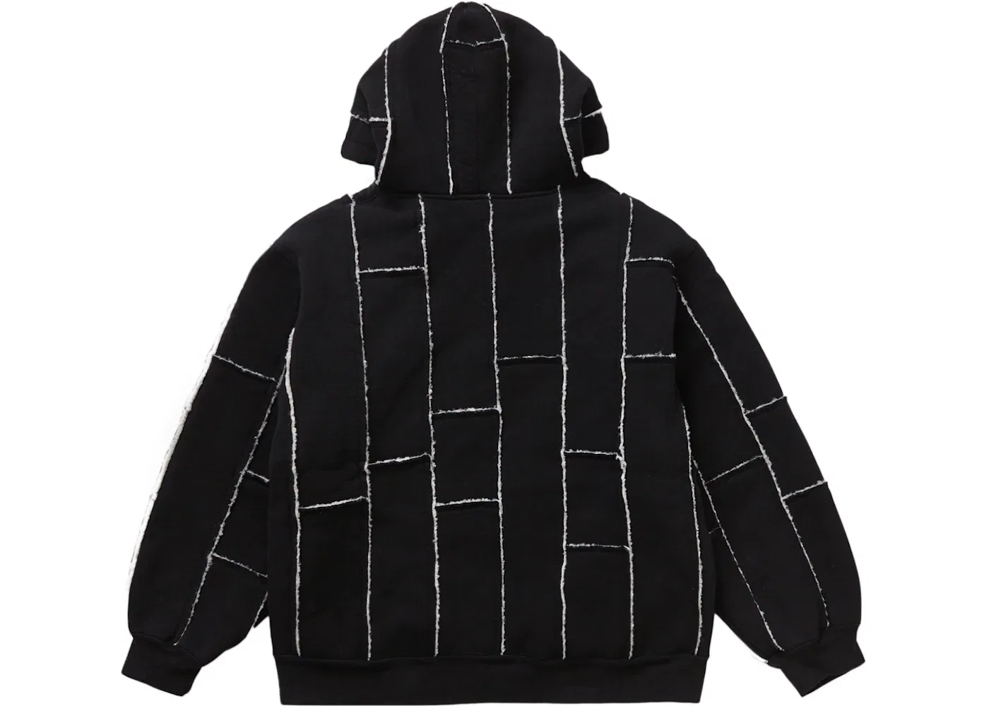 Мужская худи с меховой отделкой Supreme Sweatshirt, Black — фото 3