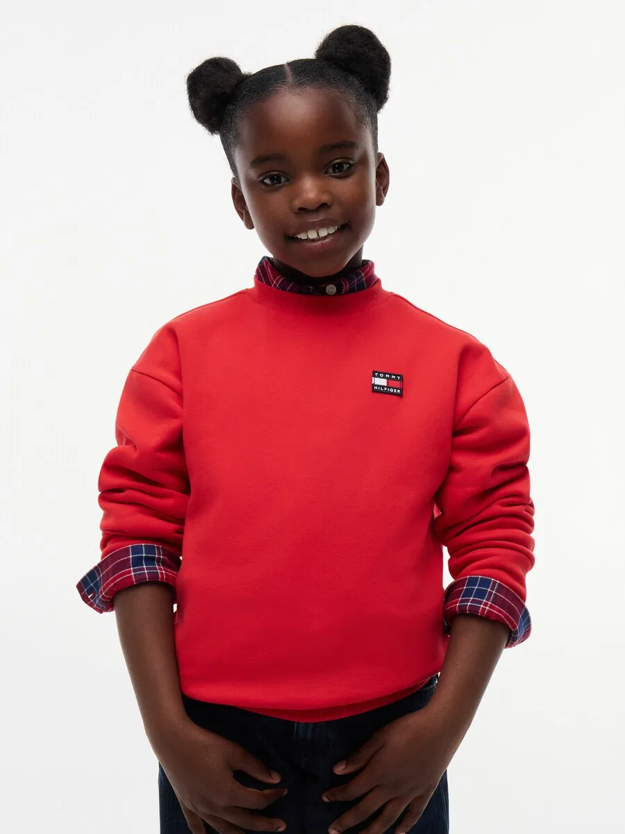 Толстовка TOMMY HILFIGER 'HERITAGE' красного цвета — фото 2