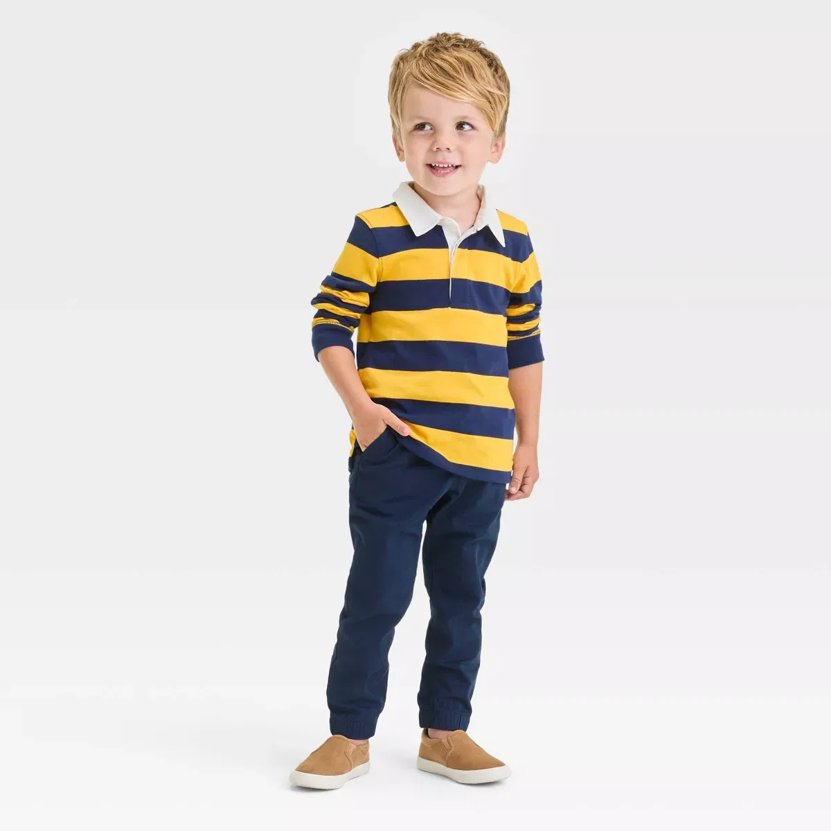 Детские спортивные штаны с зауженным низом Cat & Jack, Navy Blue — фото 3