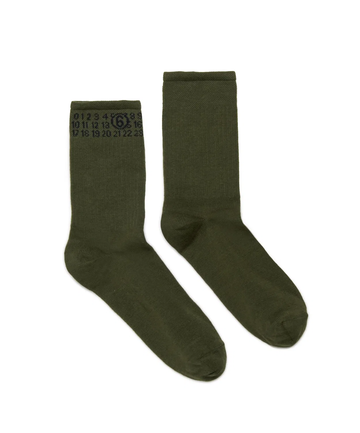 Детские носки с брендовым логотипом MM6 Maison Margiela, хаки