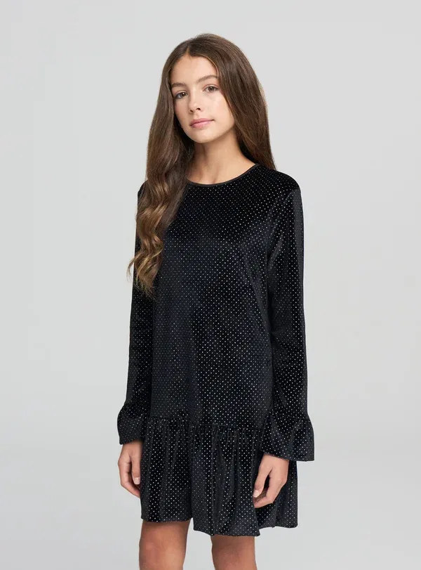 Платье коктейльное с пайетками Cocktail dress Terranova, черный — фото 2