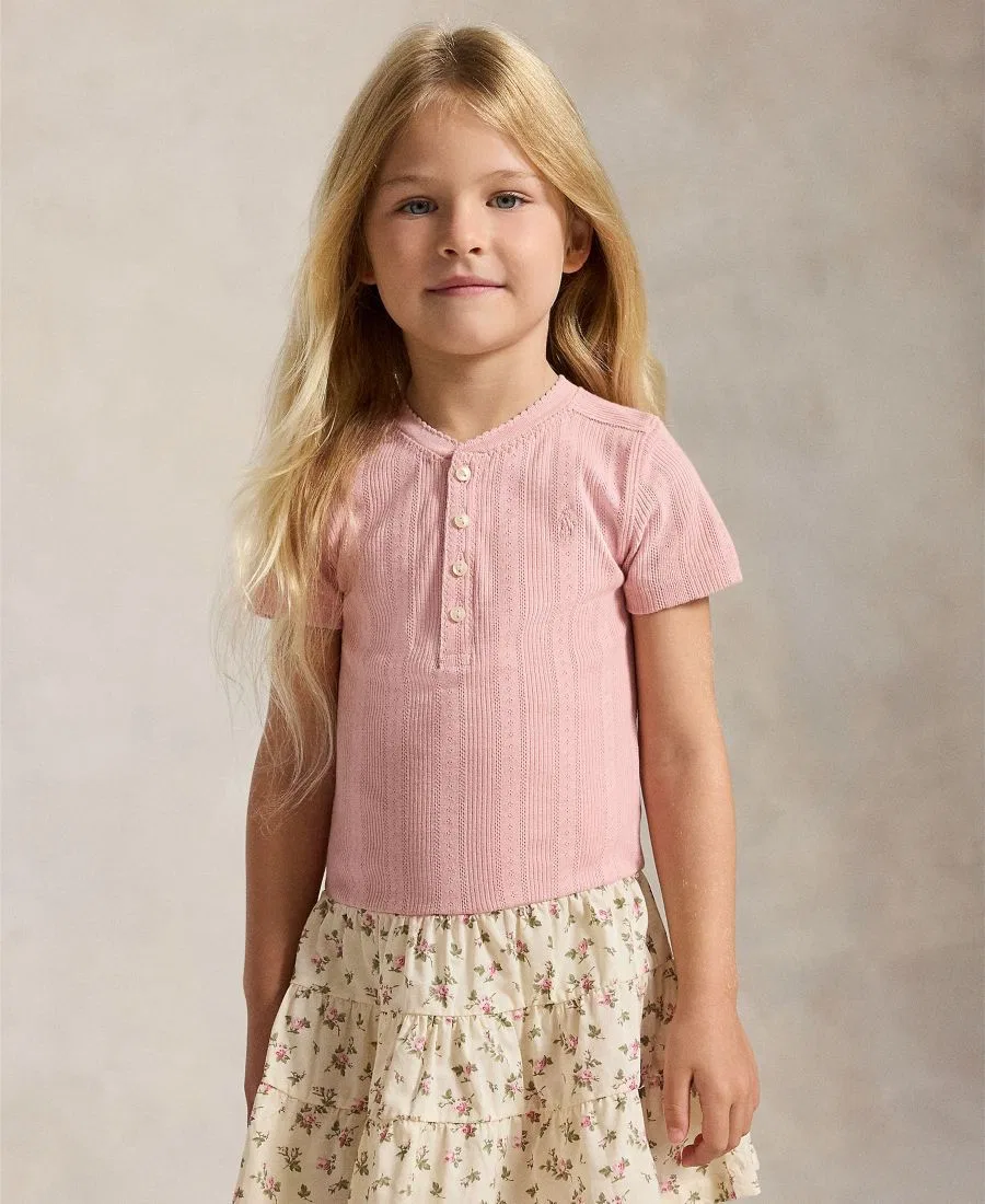 Платье хлопковое с цветочной юбкой Polo Ralph Lauren, Adirondack Rose — фото 2