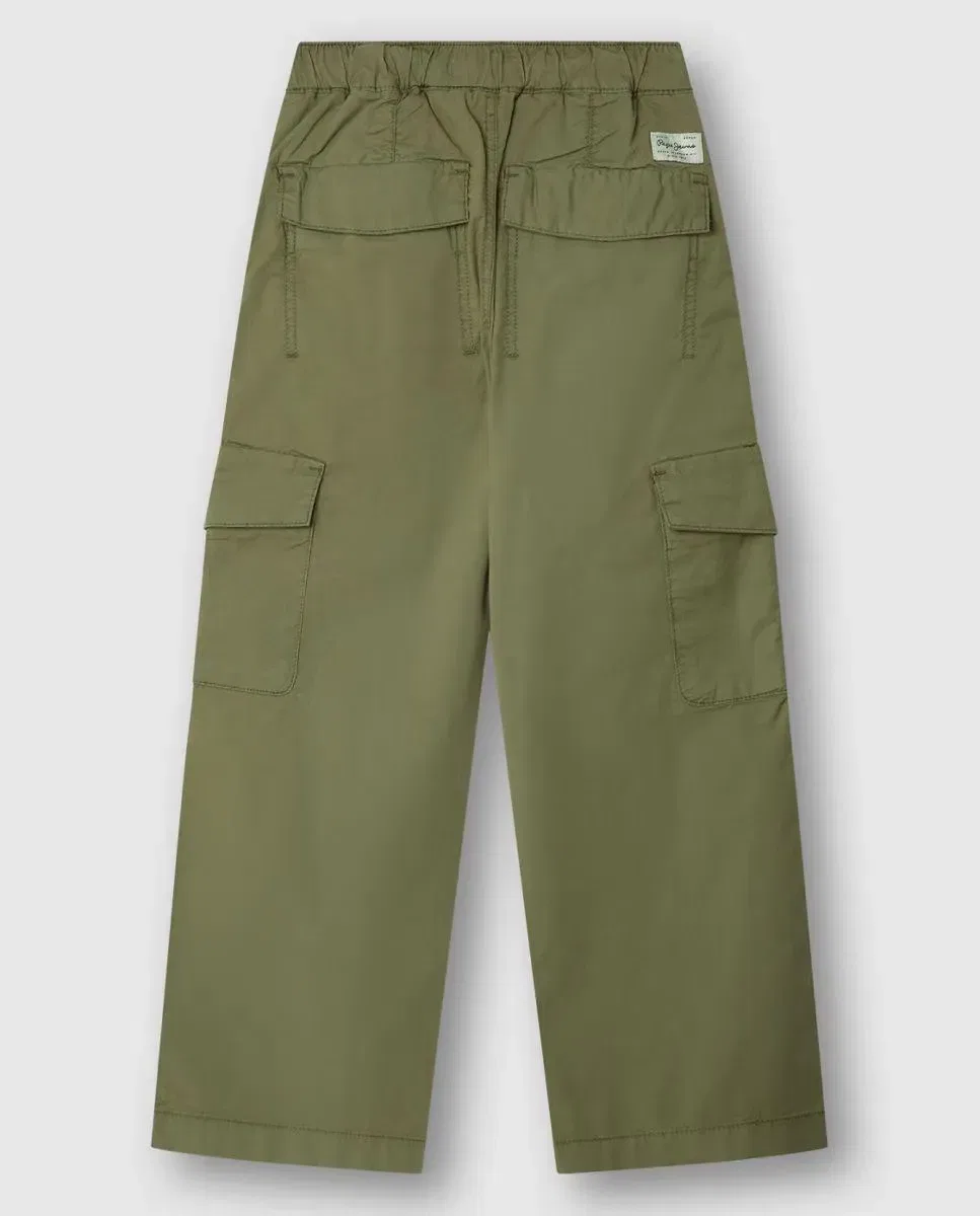 Детские штаны карго для мальчиков с принтом Bale Pepe Jeans, Verde Militar — фото 2