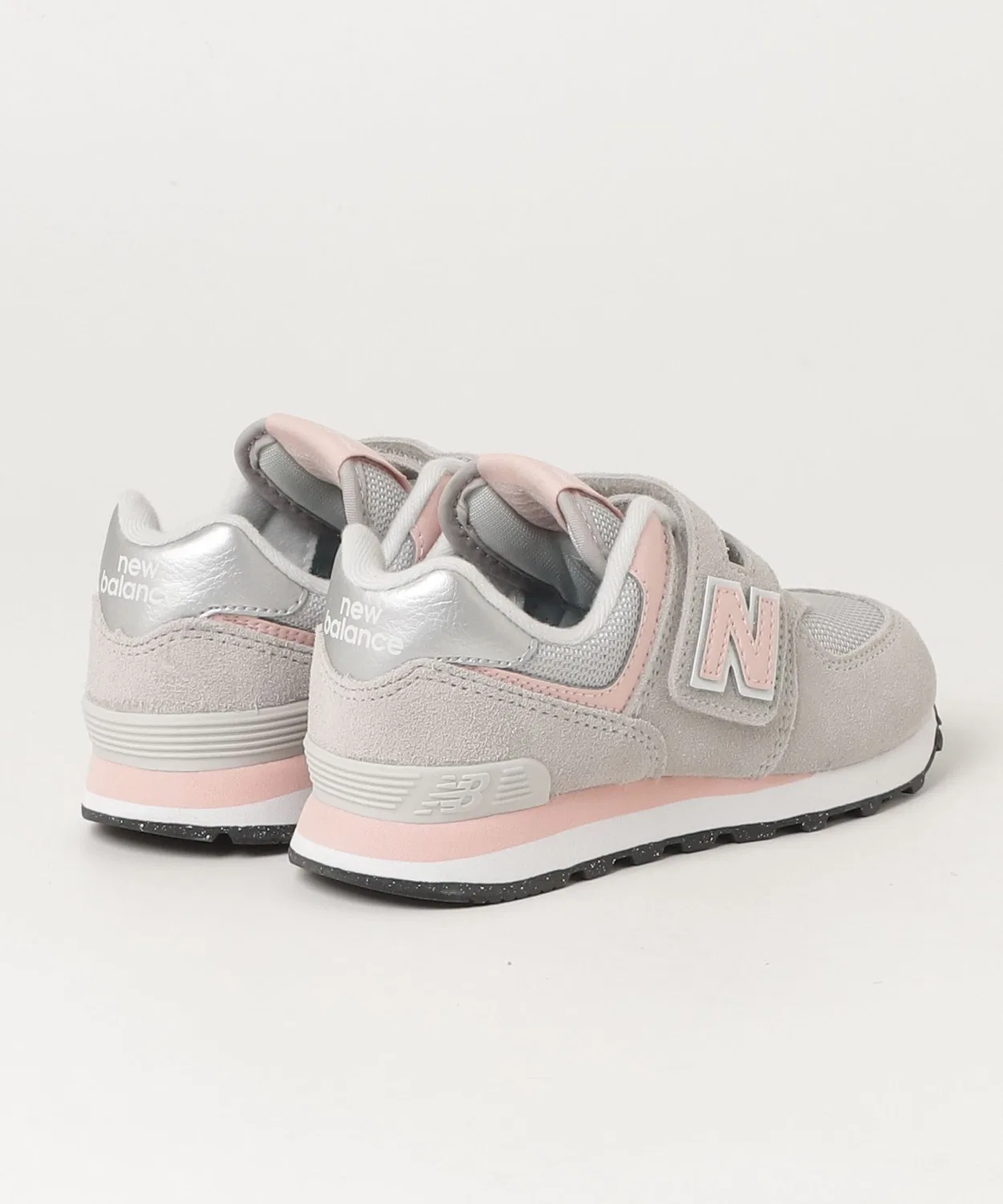 Детские кроссовки на липучках 574 Core Hook & Loop New Balance, Pink — фото 3