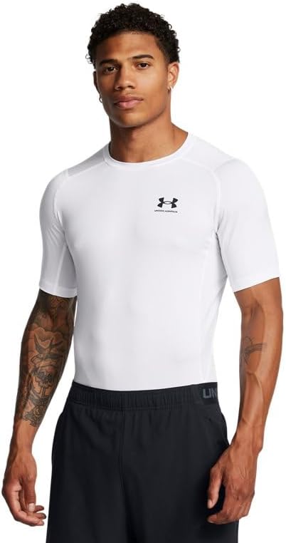 

Мужская компрессионная футболка с коротким рукавом HeatGear от Under Armour, White (101)