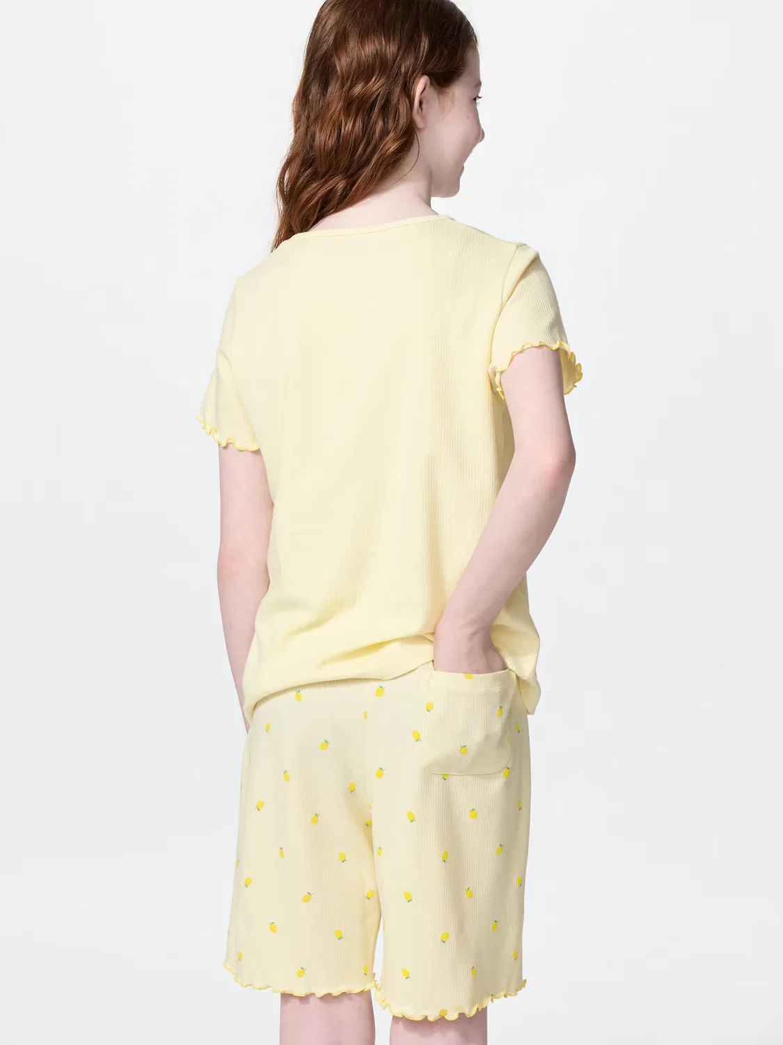 Комплект одежды Airism Uniqlo, девочки, желтый — фото 3
