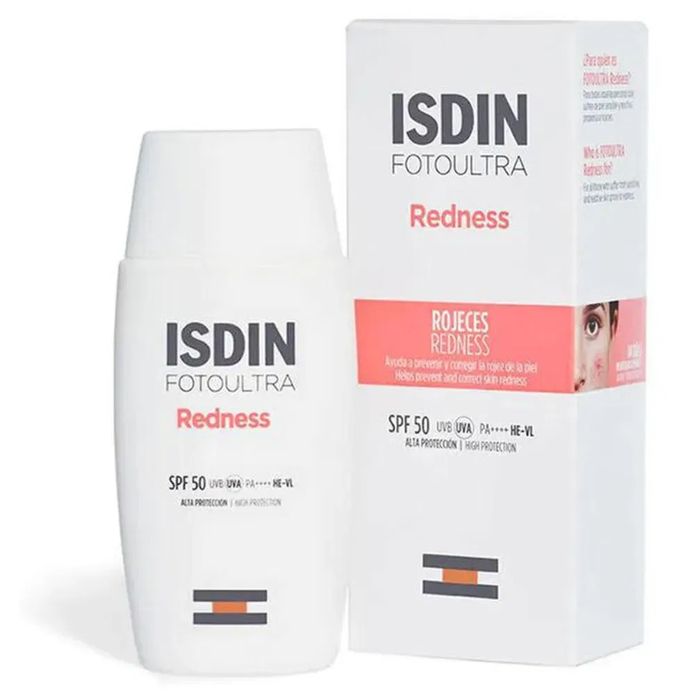 Крем солнцезащитный для лица Redness SPF50 50мл Isdin, белый