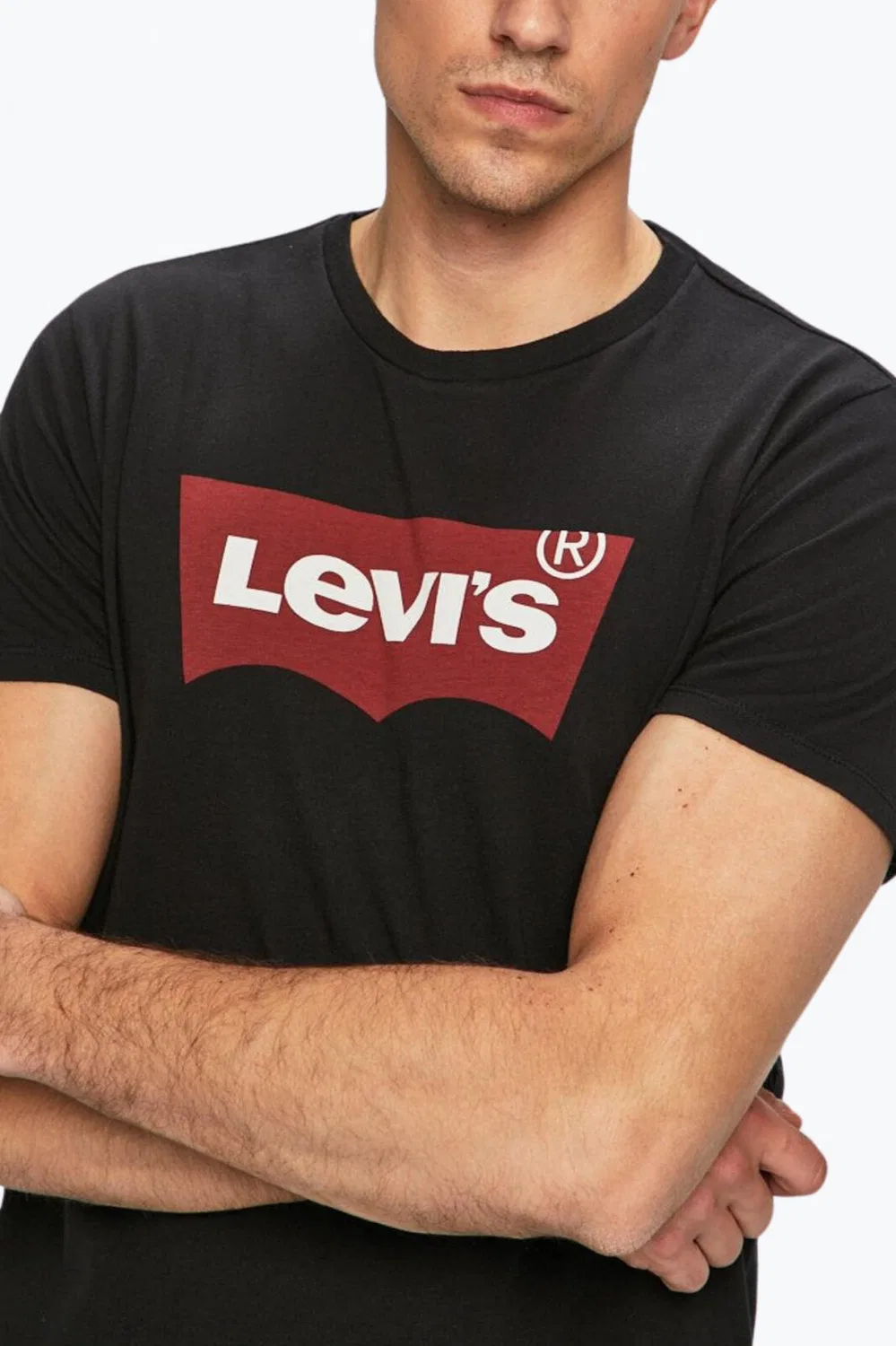 Мужская хлопковая футболка Levi's, Цвет: SCHWARZ — фото 3