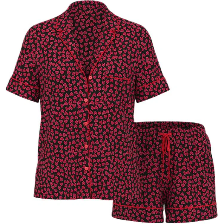 Женский комплект пижамы с принтом, Victoria's Secret, Set Red