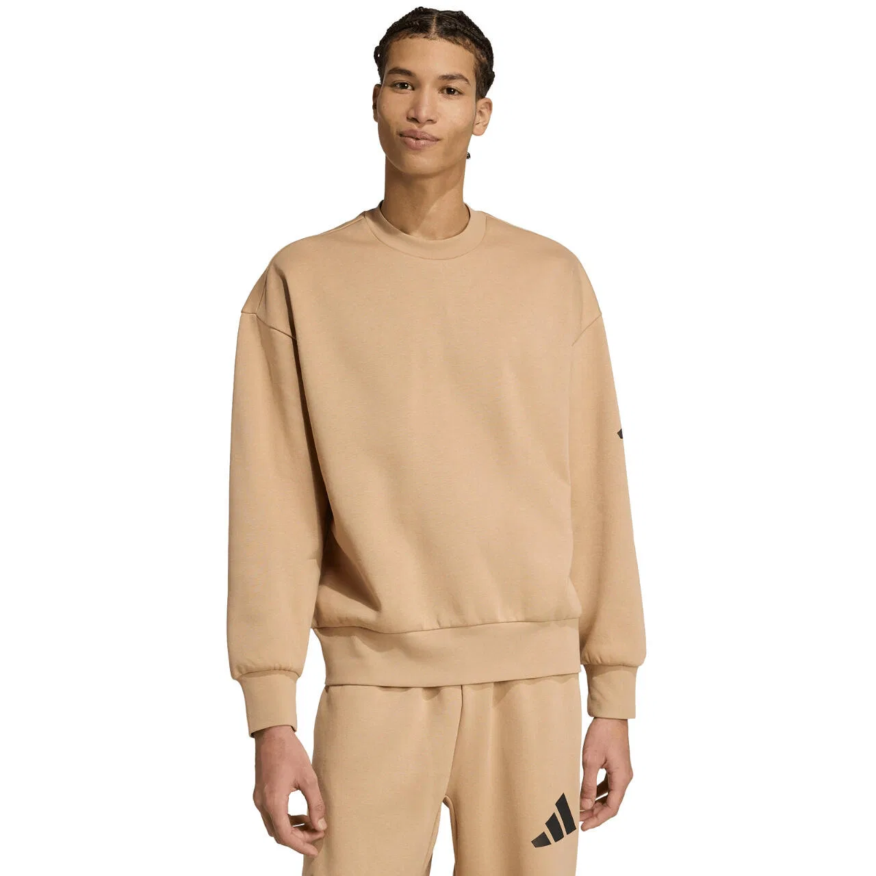 Мужской свитшот свободного кроя Essentials Loose Fit 3 Bar Logo Adidas, Beige