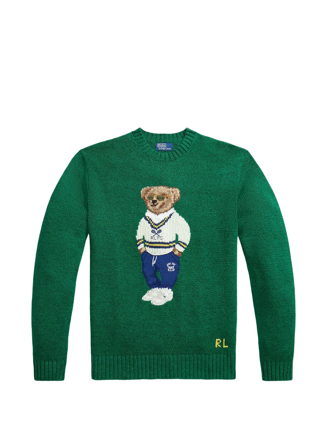 Polo Ralph Lauren Шерстяной джемпер Polo Bear зеленый