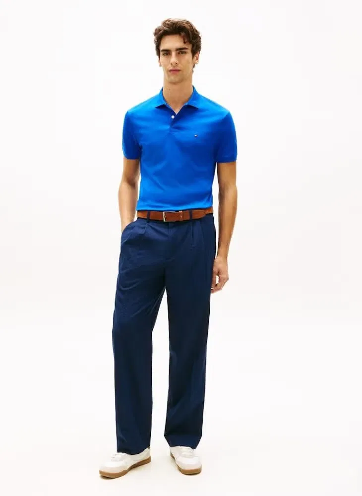 Поло с вышивкой флага, регулярный крой, Tommy Hilfiger, синий — фото 4