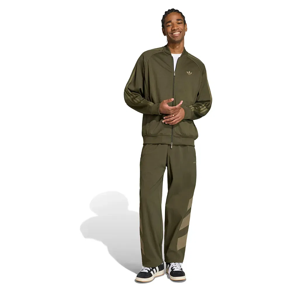 Толстовка на молнии Loose Track Adidas Originals, зеленый — фото 4