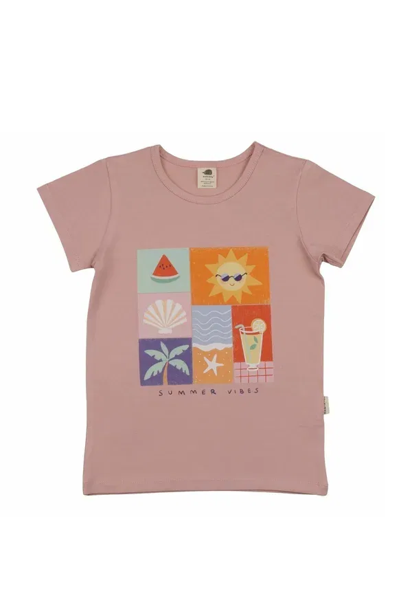 Футболка с принтом Summertime vibes-t-shirt Walkiddy, pink, розовый