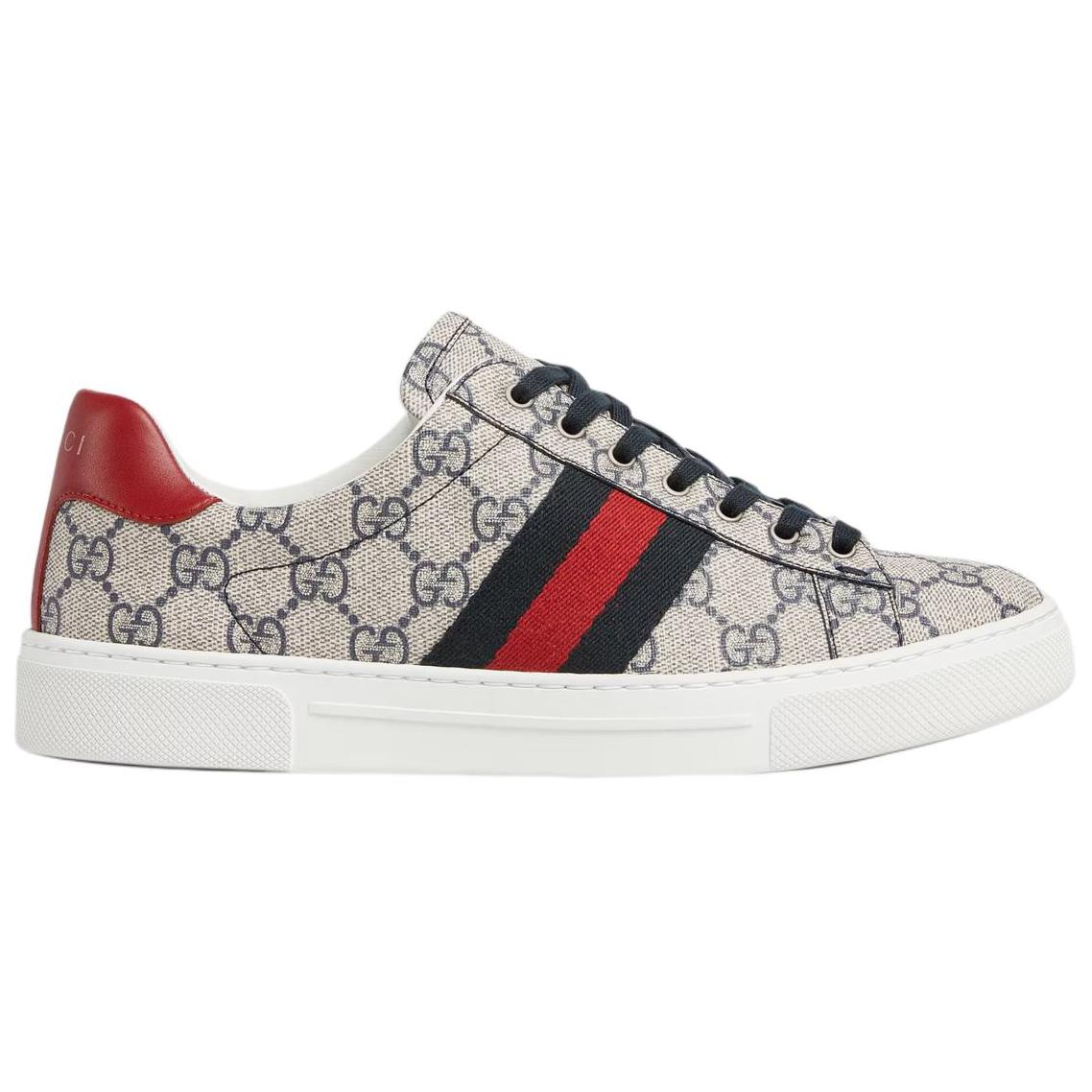 Женские низкие кроссовки для скейтбординга ACE бежевые GUCCI