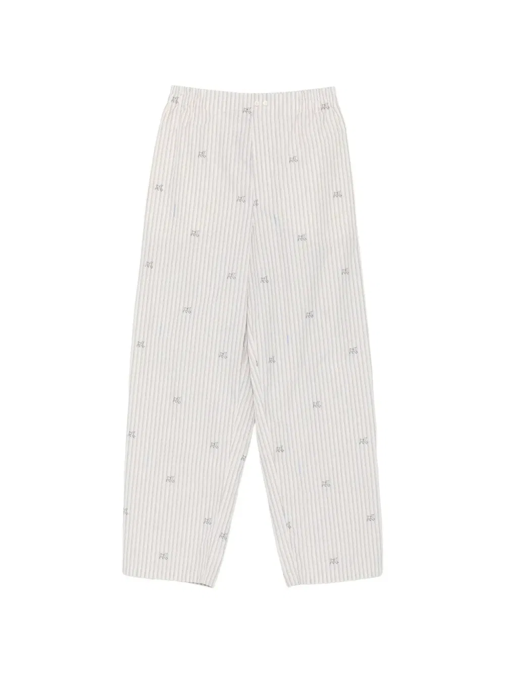 Брюки с вышивкой в полоску JACQUEMUS, белый