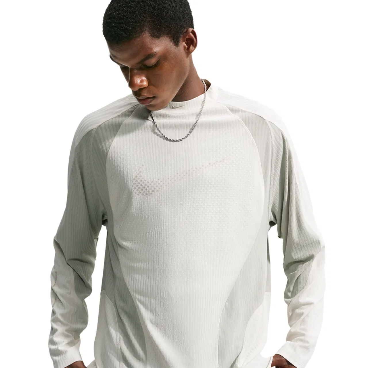 Мужская футболка с длинным рукавом Nike Tech Dri-FIT ADV Magna Jersey, Spruce Fog/Spruce Fog/Light Bone