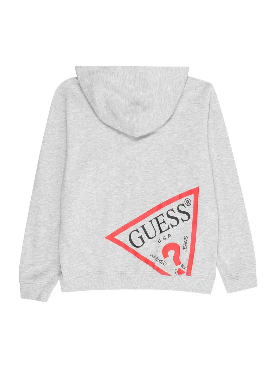 Худи на молнии GUESS, светло-серый — фото 2
