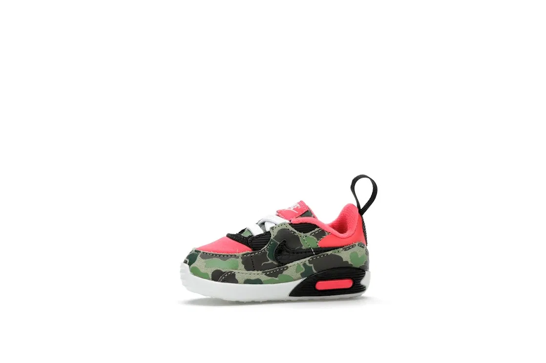 Детские кроссовки Lifestyle с амортизацией Nike Air Max 90, Infrared/Black-Dark Sage-Baroque Brown — фото 3