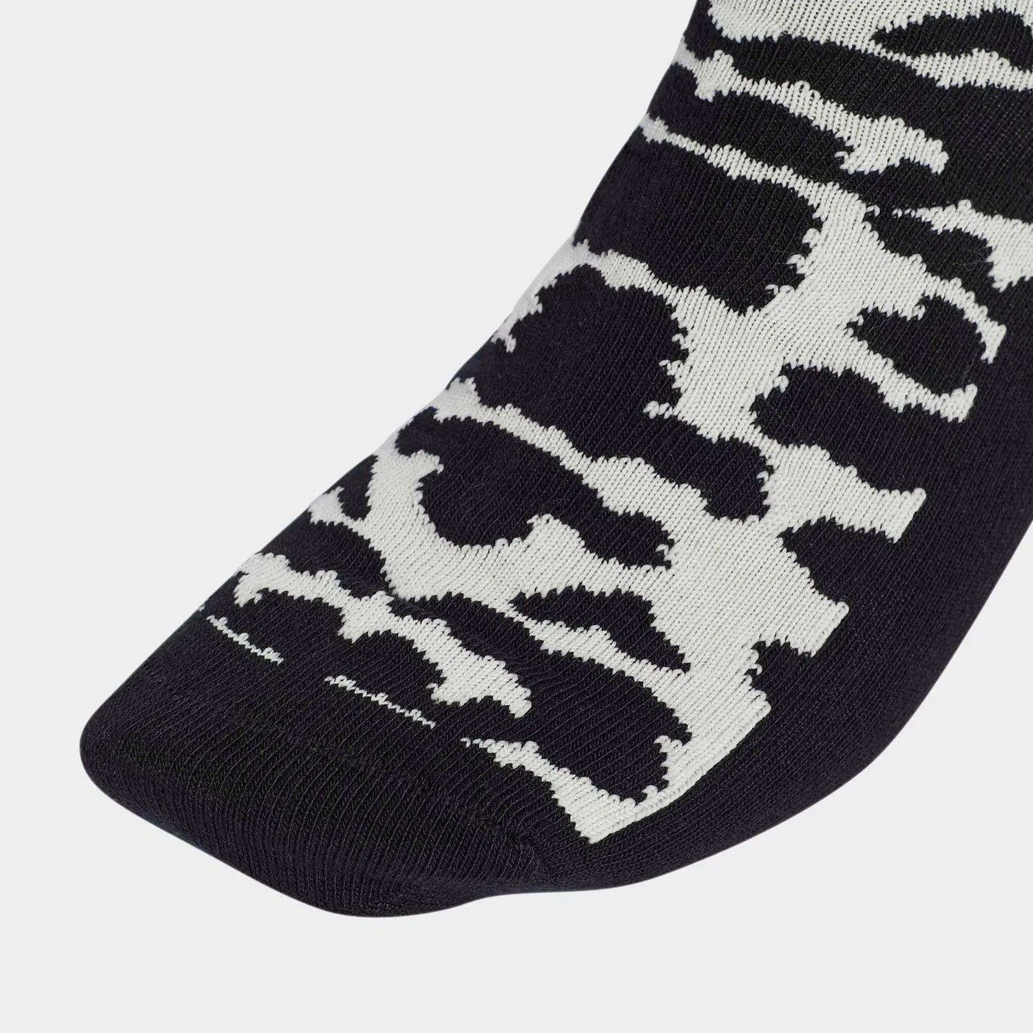 Женские спортивные носки с анималистичным принтом Adidas Originals, Off White/Black — фото 3