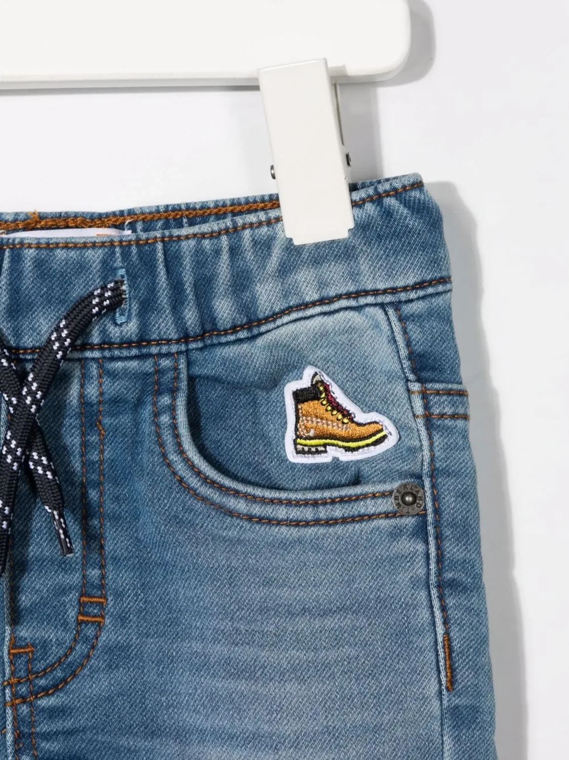 Джинсовые шорты с шнурком на талии Timberland, синий — фото 2