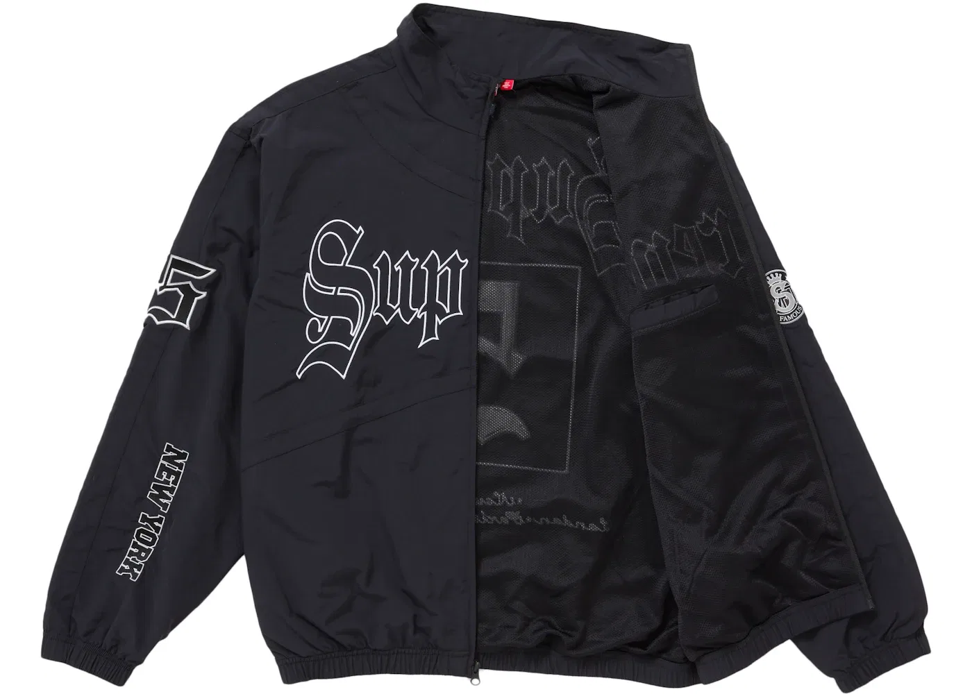 Мужская куртка с принтом Supreme Old English Track Jacket, Black — фото 2