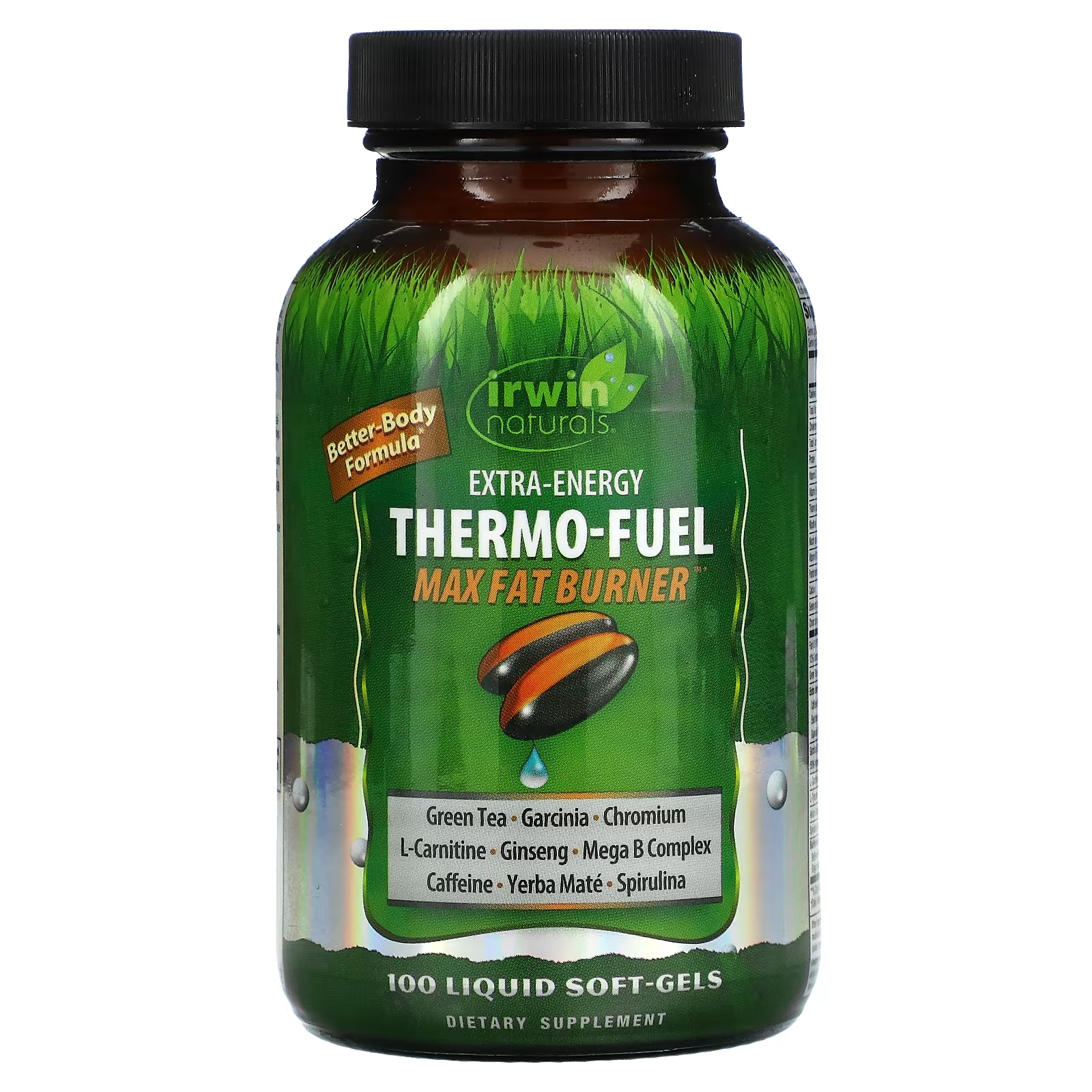 Irwin Naturals Extra-Energy Thermo-Fuel Max Fat Burner, 100 мягких таблеток - фото