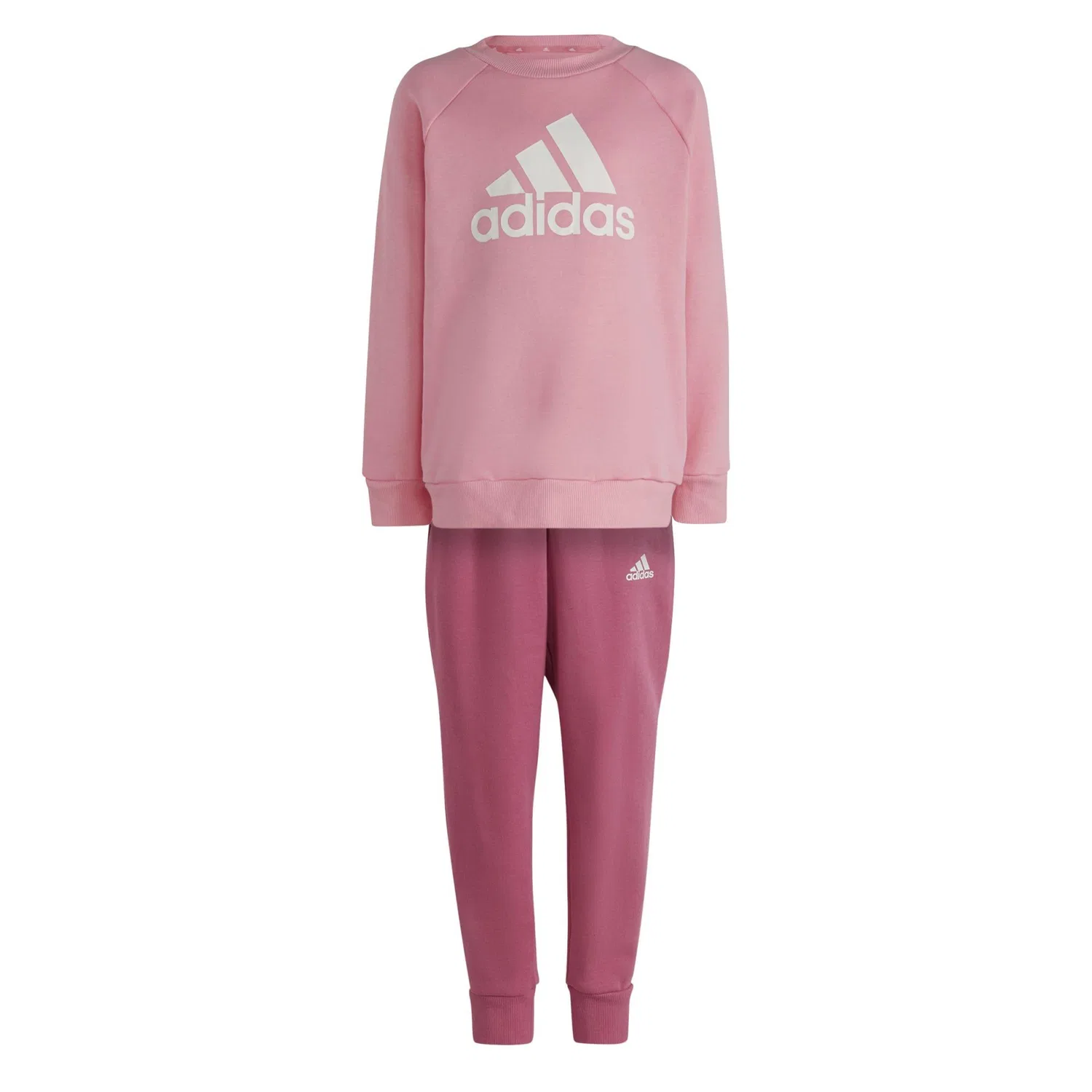 Детский спортивный костюм из футера с логотипом Essentials Logo Adidas, Роза