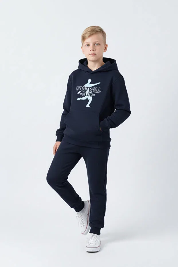 Детский спортивный костюм для мальчиков с принтом Football Club Ya Ko Kids, Navy Blue — фото 3