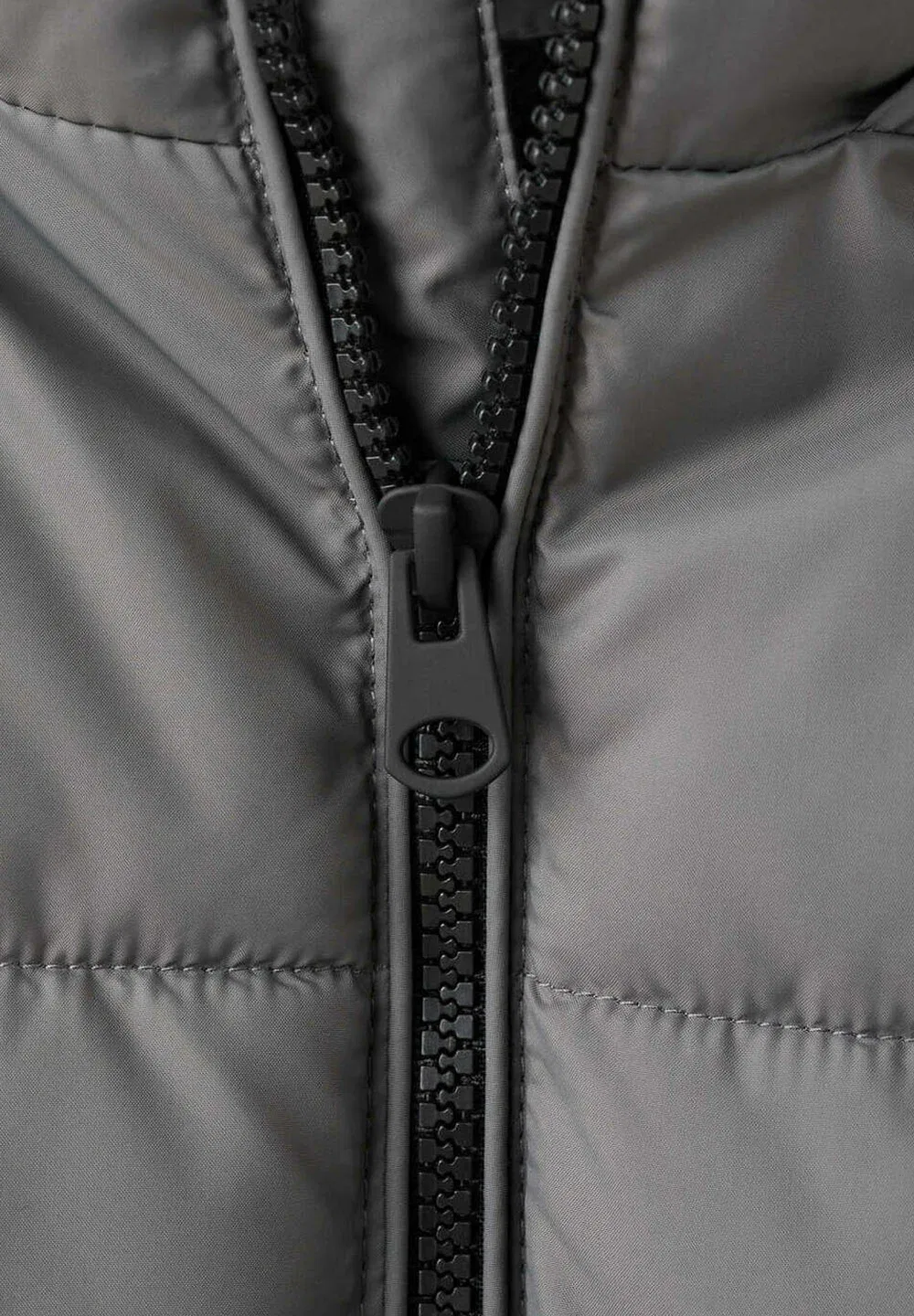 Детская зимняя куртка Mango Kids, Grey — фото 4