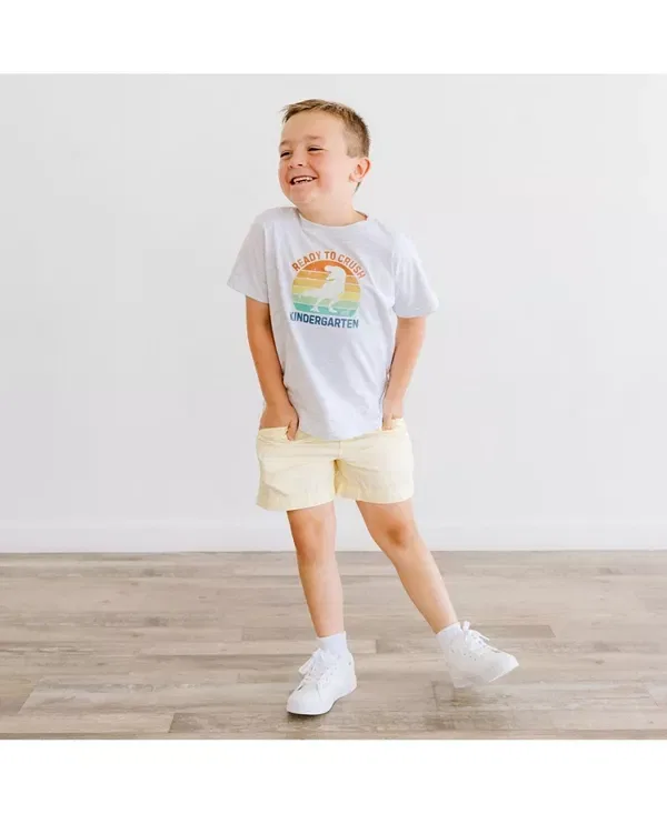 Детская футболка для мальчиков с принтом Ready to Crush Kindergarten Sweet Wink, Ash — фото 2