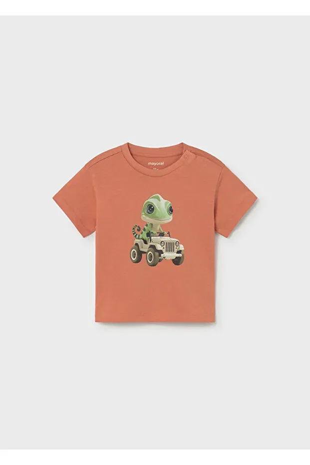 Детская футболка с принтом Animal printed Mayoral, Orange