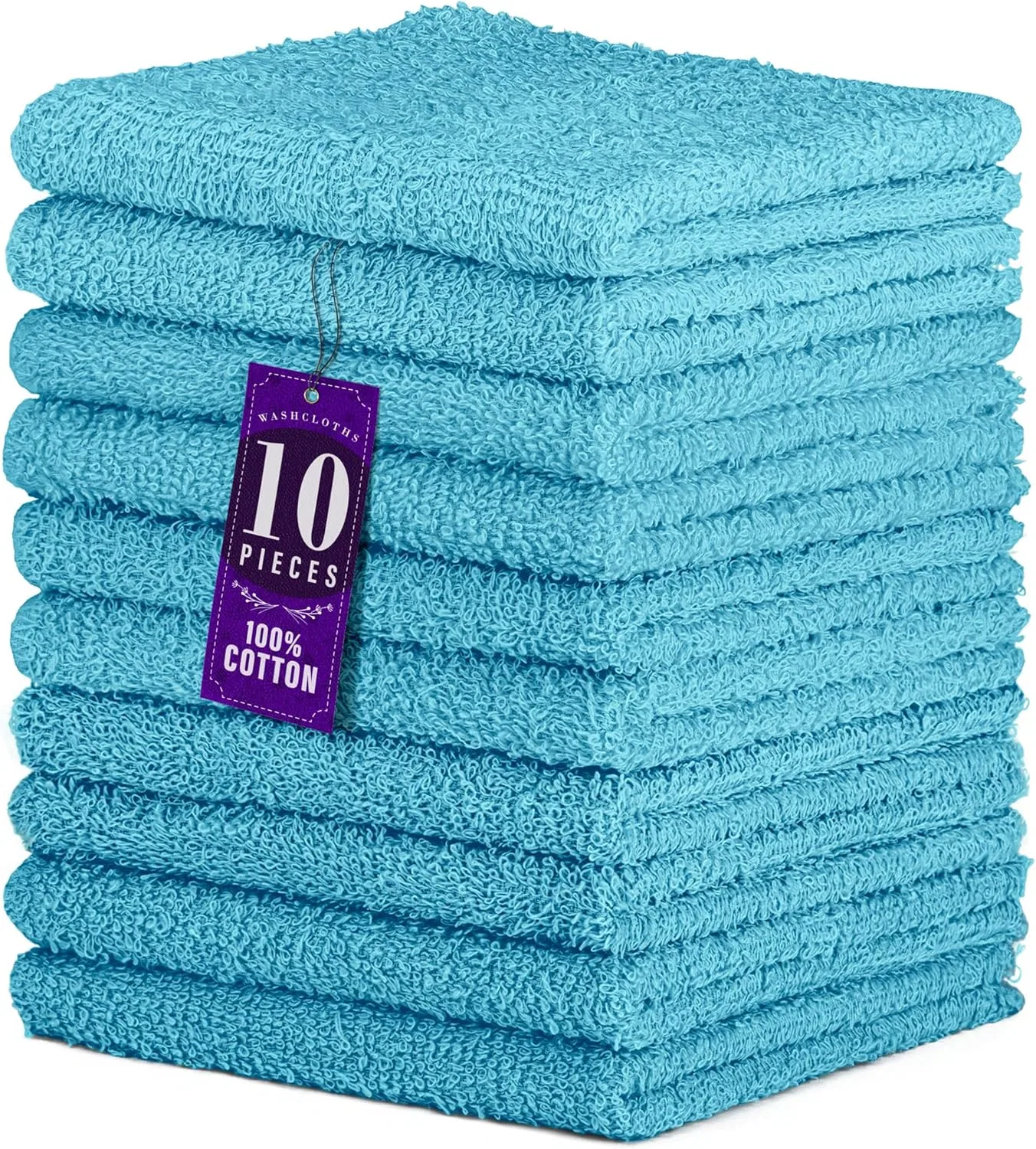 Махровая салфетка DecorRack, набор 10 шт, 30.5x30.5 см, Türkis