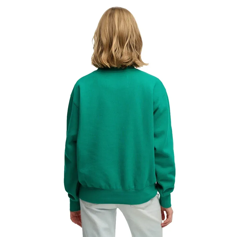 Свитшот Varsity Satin Applique Crew Superdry, зеленый — фото 2