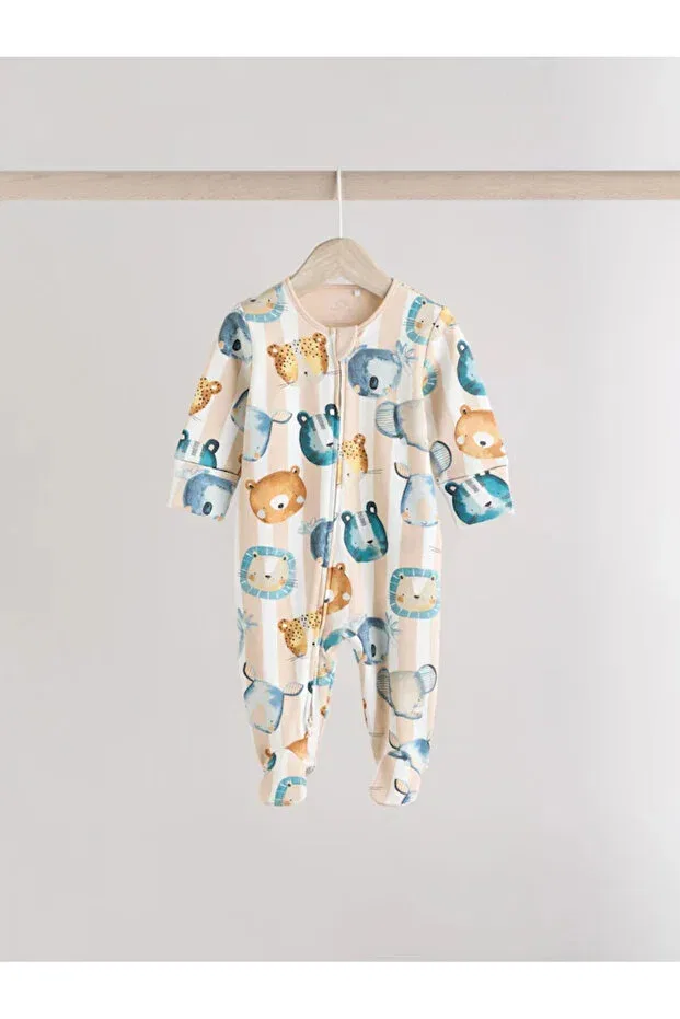 Детский спальный мешок-комбинезон с принтом Teddy Bear Next Baby, Blue — фото 3