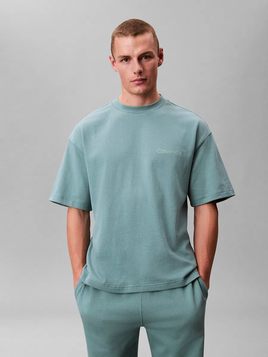 Длинная пижама Calvin Klein бирюзового цвета — фото 2