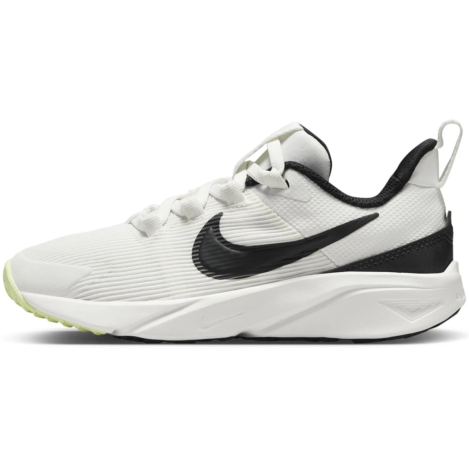 Детские кроссовки для мальчиков с шнуровкой NIKE Star Runner 4 NIKE, Summit White Black Barely Volt White