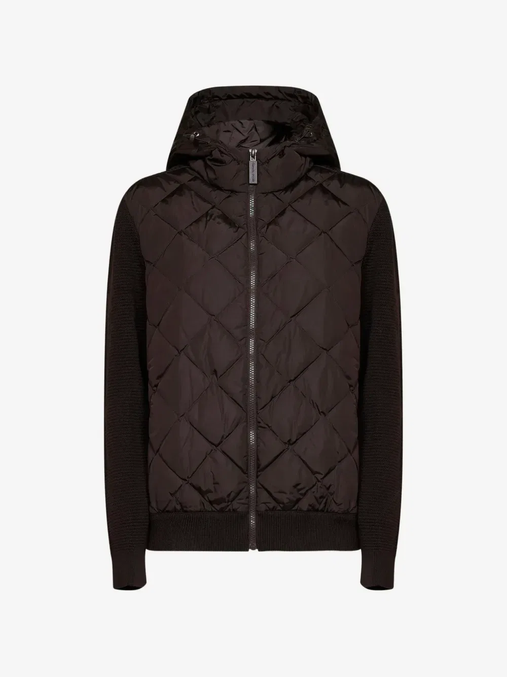 Стеганая куртка HyBridge с капюшоном Canada Goose, коричневый