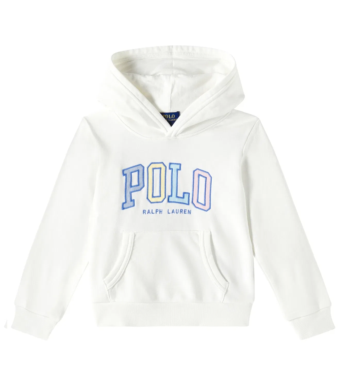 Худи с капюшоном из хлопка Polo Ralph Lauren Kids, белый