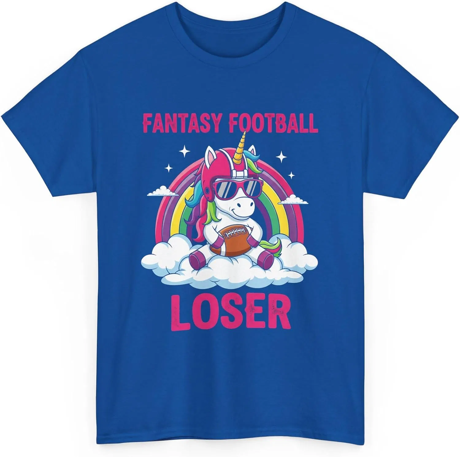 Мужская футболка с принтом Fantasy Football Loser, королевский синий