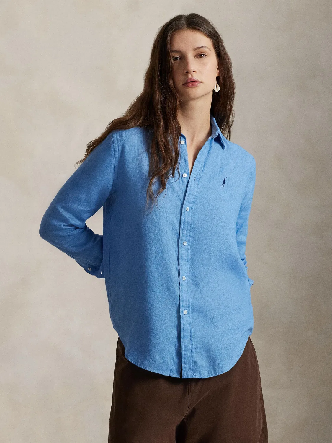 Рубашка классическая, длинный рукав Polo Ralph Lauren, синий