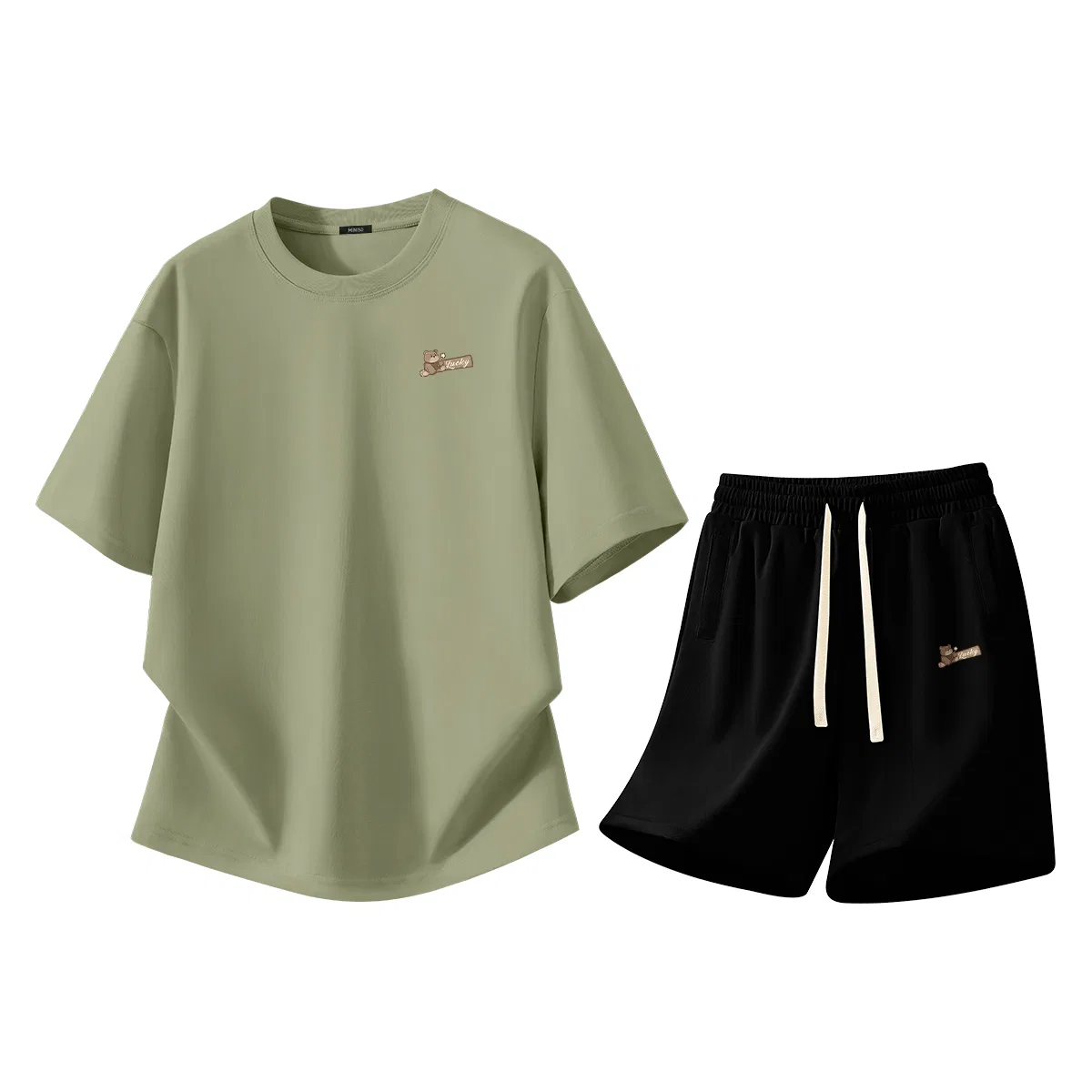Спортивный костюм детский с принтом Sweet Punk Style MINISO, Palm Green + Black