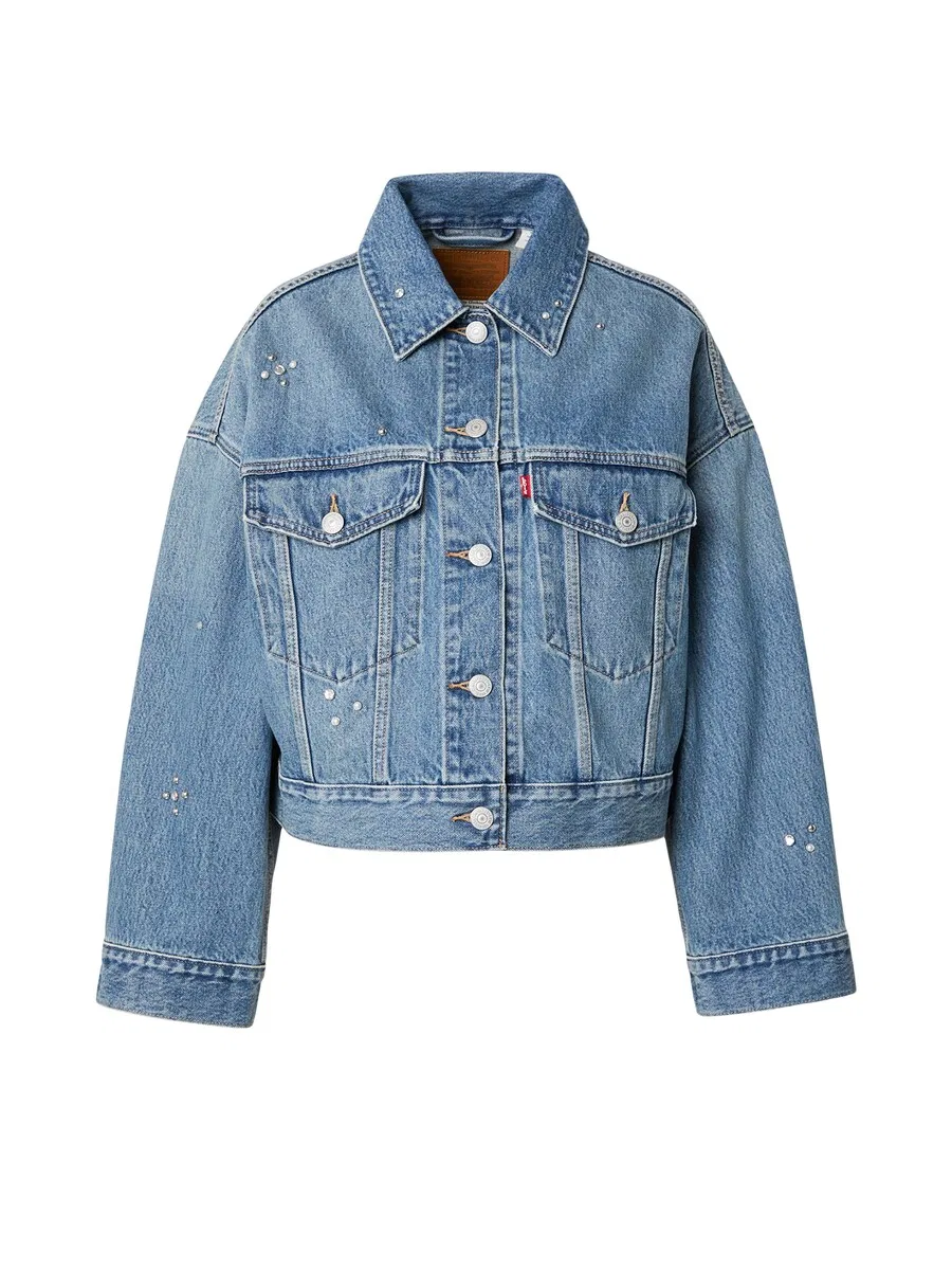 Куртка LEVI'S для межсезонья, синяя джинсовая