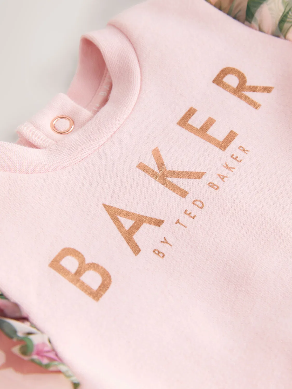 Ромпер с органзовыми рукавами Baker by Ted Baker, розовый — фото 4