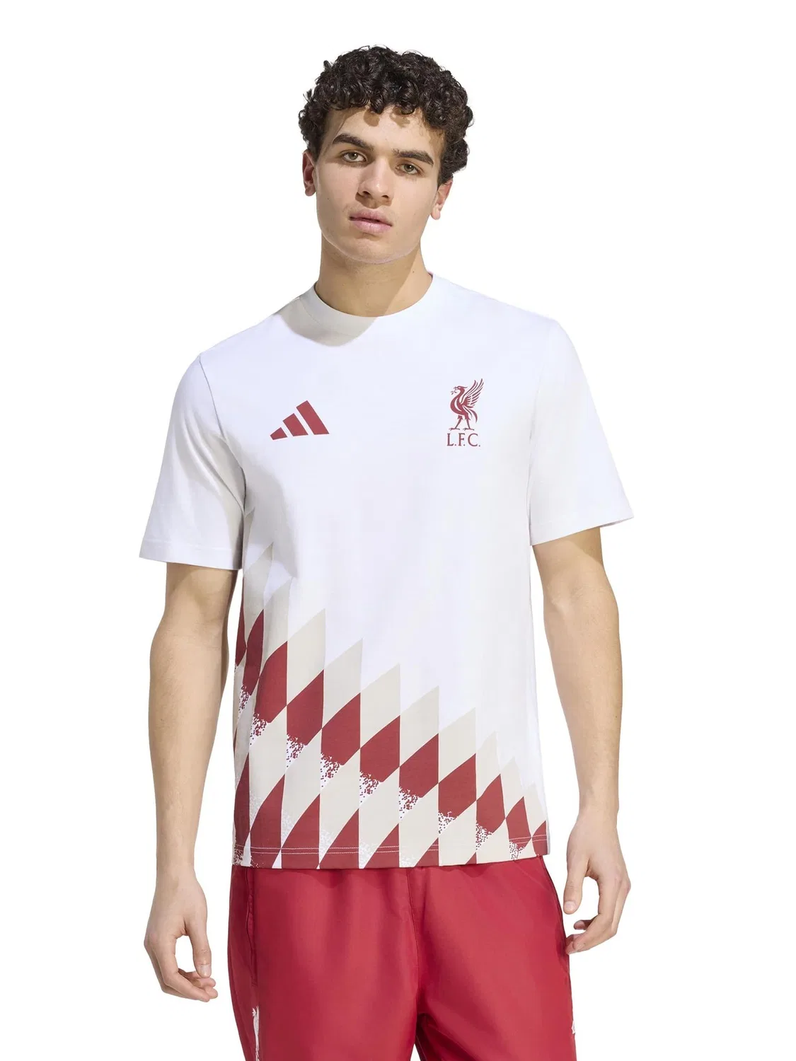 Футболка с графическим принтом Liverpool FC Stadium adidas, белый