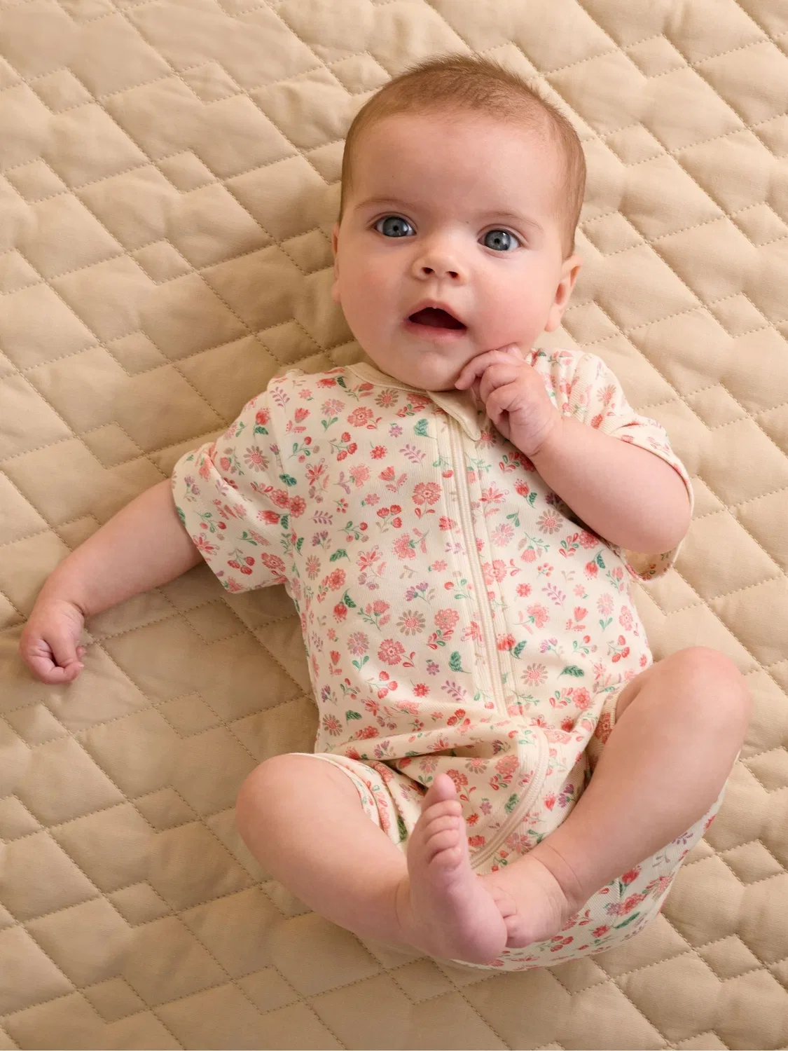 Комбинезон с коротким рукавом, 2 шт Purebaby, розовый