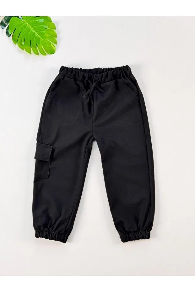 Детские брюки для девочек с карго-карманами Efu Baby, Black
